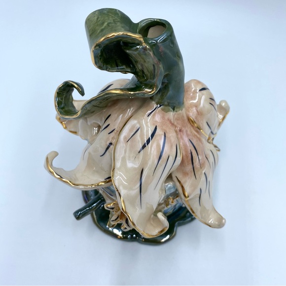 2002 Blue Sky Clayworks Fairy Lily Flower Birdhouse Tea Light Candle Holder - Picture 2 of 12